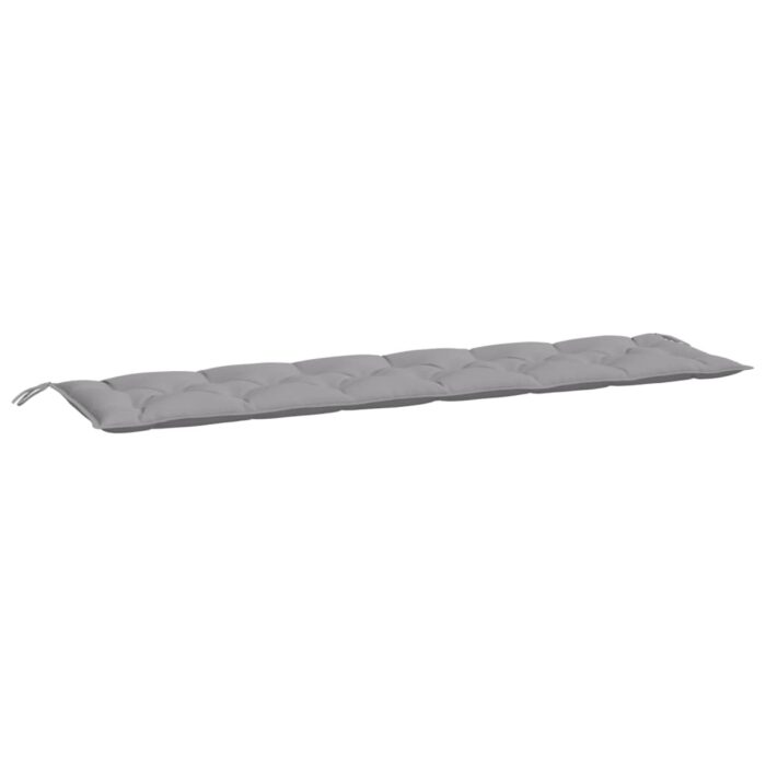 Coussins de banc jardin lot de 2 gris 200x50x7 cm tissu Oxford – Image 2