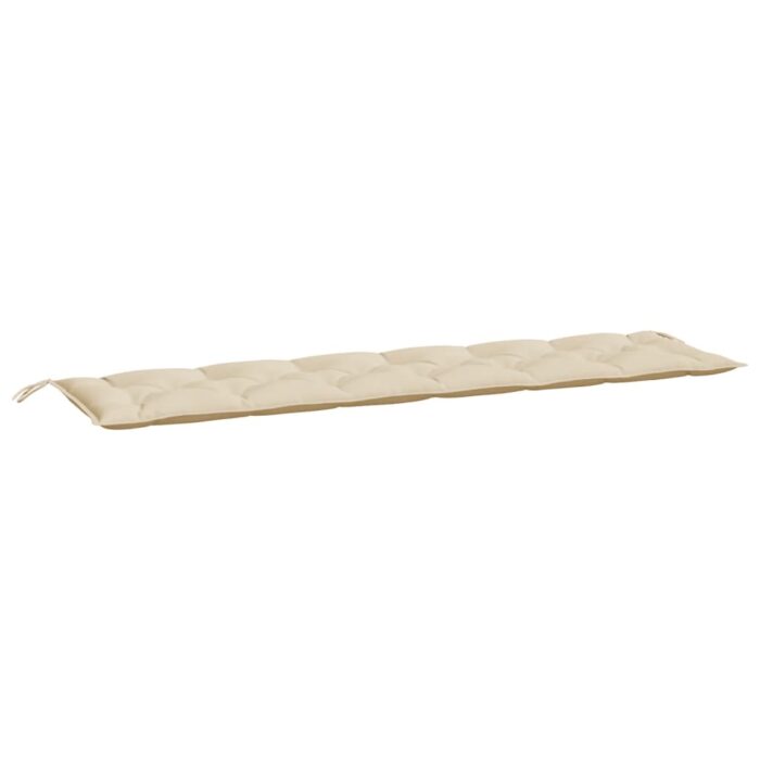Coussins de banc jardin lot de 2 beige 200x50x7 cm tissu Oxford – Image 2