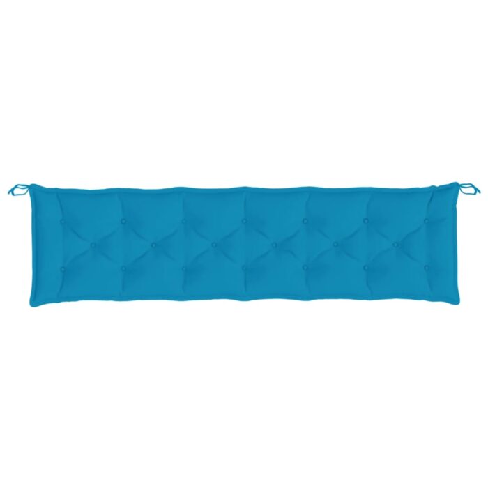 Coussins de banc de jardin lot de 2 bleu clair tissu Oxford – Image 3