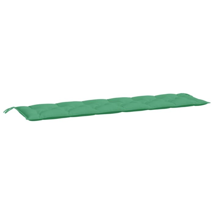 Coussins de banc jardin lot de 2 vert 200x50x7 cm tissu Oxford – Image 2