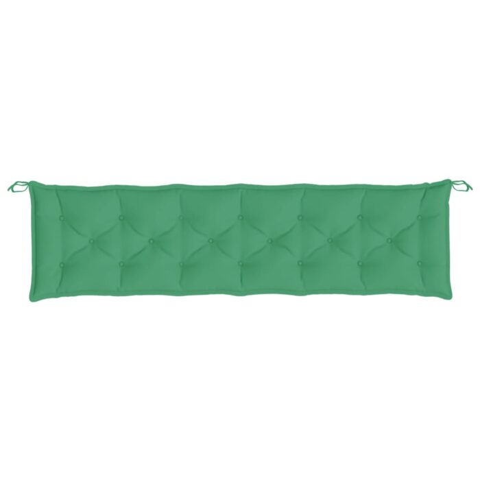 Coussins de banc jardin lot de 2 vert 200x50x7 cm tissu Oxford – Image 3