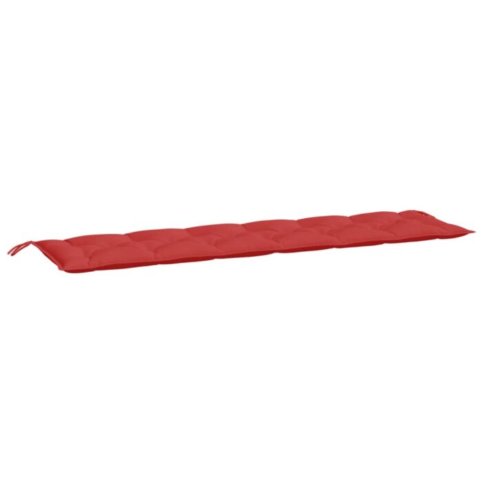Coussins de banc jardin lot de 2 rouge 200x50x7 cm tissu Oxford – Image 2