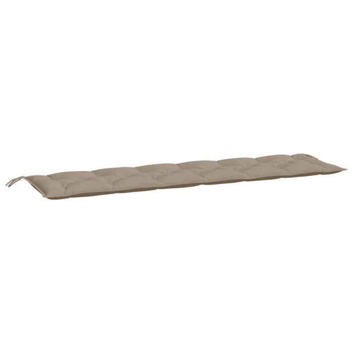 Coussins de banc jardin lot de 2 taupe 200x50x7 cm tissu Oxford – Image 2