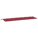 Coussins de banc de jardin lot de 2 rouge bordeaux tissu Oxford – Image 2