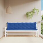 Coussins de banc jardin lot de 2 bleu 200x50x7 cm tissu Oxford