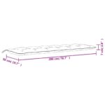 Coussins de banc de jardin lot de 2 multicolore 200x50x7 cm – Image 7