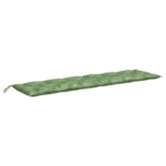 Coussins de banc de jardin lot de 2 motif de feuilles tissu – Image 2