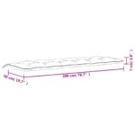 Coussins de banc de jardin lot de 2 rose 200x50x7 cm tissu – Image 7