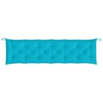 Coussins de banc de jardin lot de 2 turquoise 200x50x7 cm tissu – Image 3