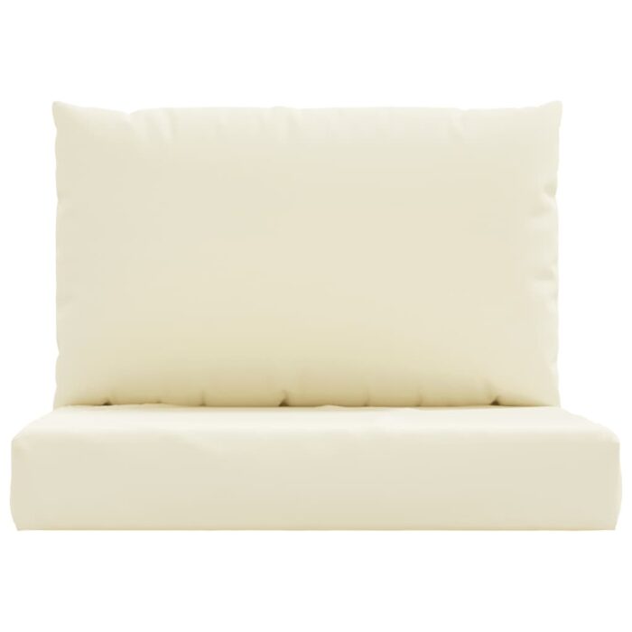 Coussins de palette lot de 2 blanc crème tissu oxford – Image 2