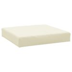 Coussins de palette lot de 2 blanc crème tissu oxford – Image 3