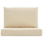 Coussins de palette lot de 2 beige tissu oxford – Image 2