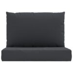 Coussins de palette lot de 2 noir tissu oxford – Image 2