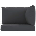 Coussins de palette lot de 3 noir tissu oxford – Image 2