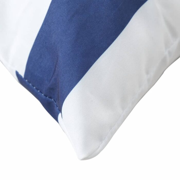 Coussins de palette lot de 3 rayures bleues/blanches – Image 6