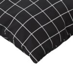 Coussins de palette 3 pcs motif à carreaux noir tissu Oxford – Image 6