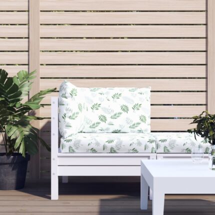 Coussins de palette 3 pcs motif de feuilles tissu Oxford