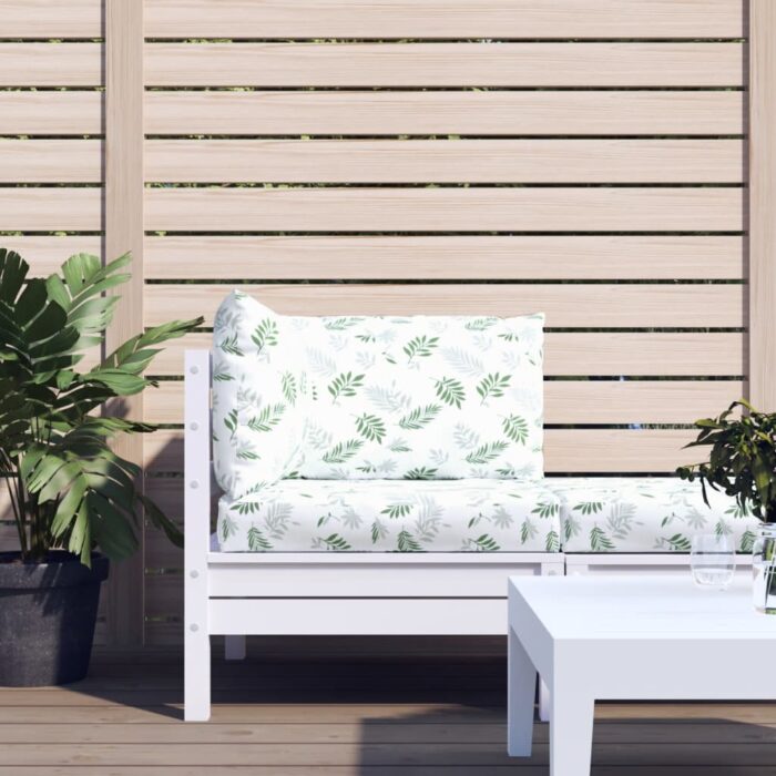 Coussins de palette 3 pcs motif de feuilles tissu Oxford – Image 1