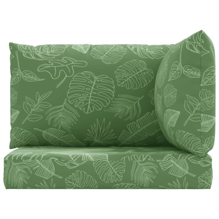 Coussins de palette 3 pcs motif de feuilles tissu Oxford – Image 2