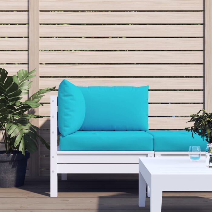 Coussins de palette lot de 3 turquoise tissu Oxford – Image 1