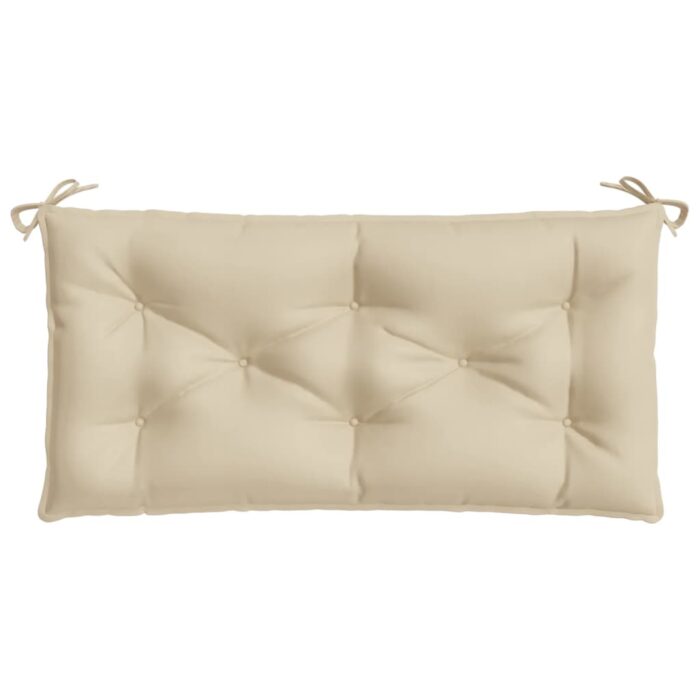 Coussin de banc de jardin beige 110x50x7 cm tissu oxford – Image 2