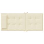 Coussins de chaise à dossier haut lot de 6 crème tissu oxford – Image 4