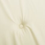 Coussins de chaise à dossier haut lot de 6 crème tissu oxford – Image 5