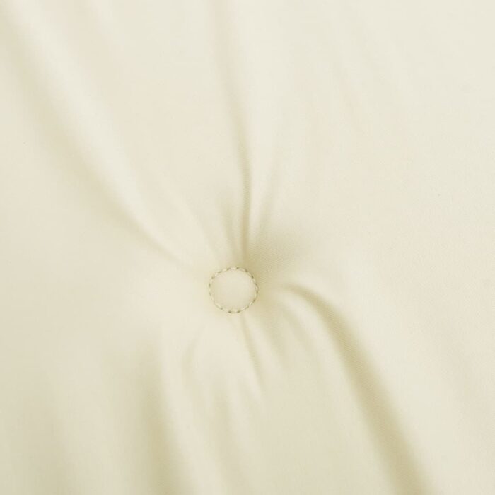 Coussins de chaise à dossier haut lot de 6 crème tissu oxford – Image 5