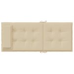 Coussins de chaise à dossier haut lot de 4 beige tissu oxford – Image 4