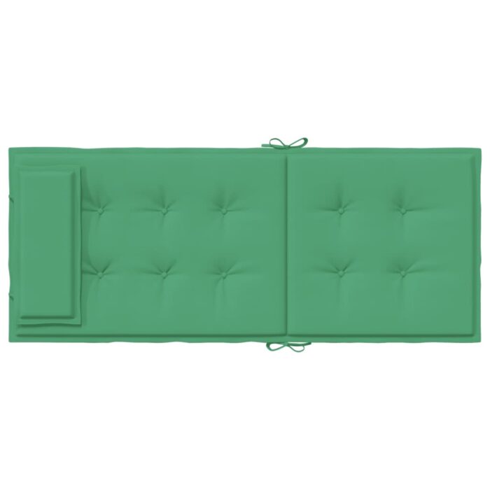 Coussins de chaise à dossier haut lot de 2 vert tissu oxford – Image 4