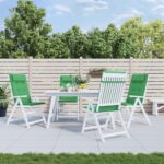 Coussins de chaise à dossier haut lot de 4 vert tissu oxford