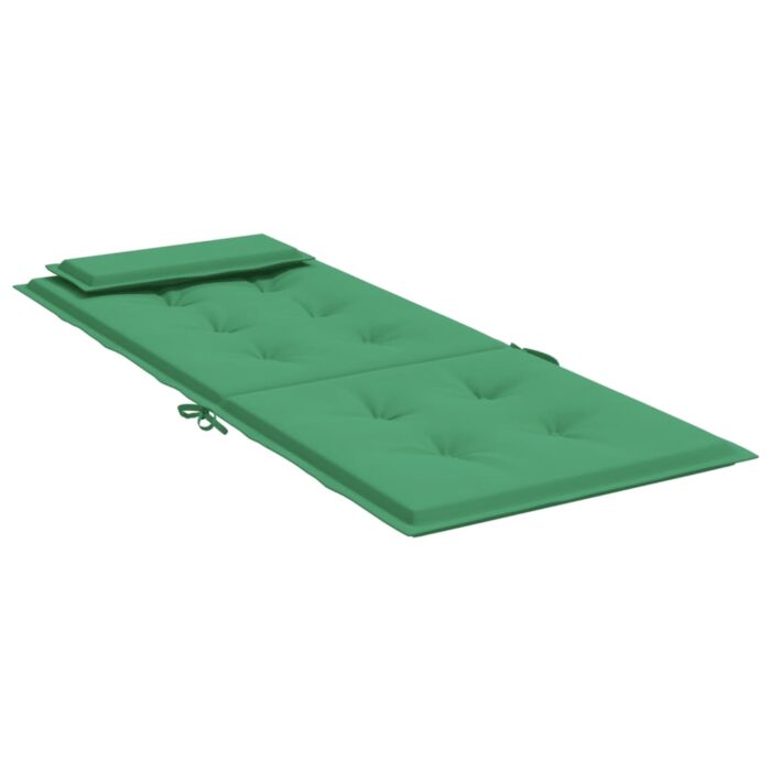 Coussins de chaise à dossier haut lot de 6 vert tissu oxford – Image 3