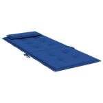 Coussins de chaise à dossier haut lot de 4 bleu royal – Image 3