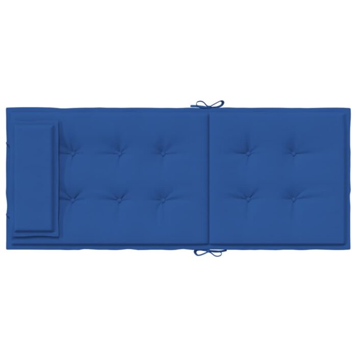 Coussins de chaise à dossier haut lot de 4 bleu royal – Image 4