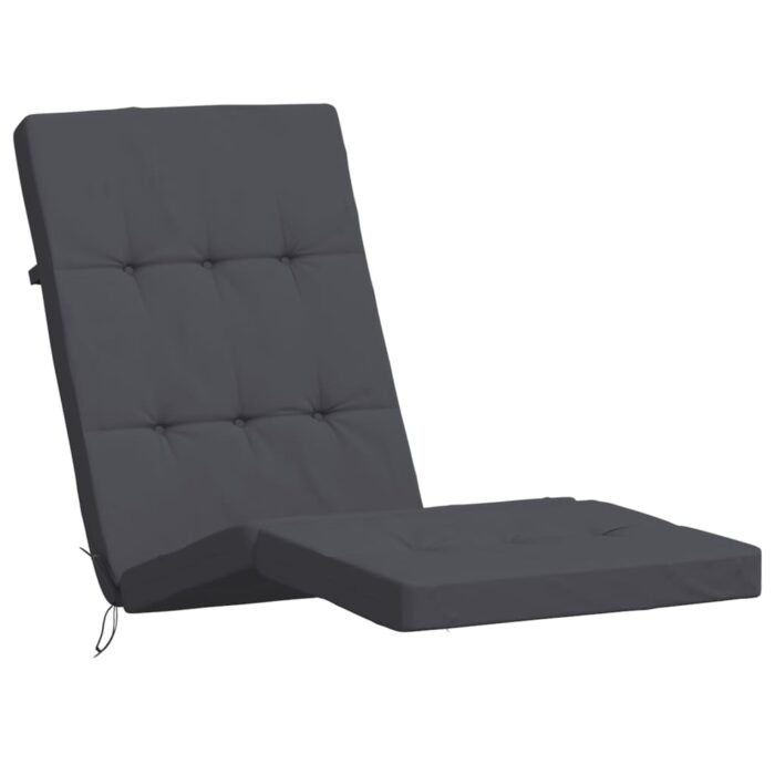 Coussins de chaise longue lot de 2 anthracite tissu oxford – Image 2