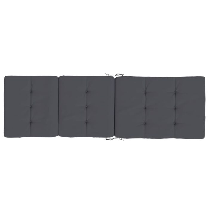 Coussins de chaise longue lot de 2 anthracite tissu oxford – Image 3