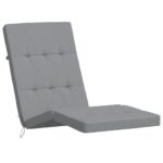 Coussins de chaise longue lot de 2 gris tissu oxford – Image 2