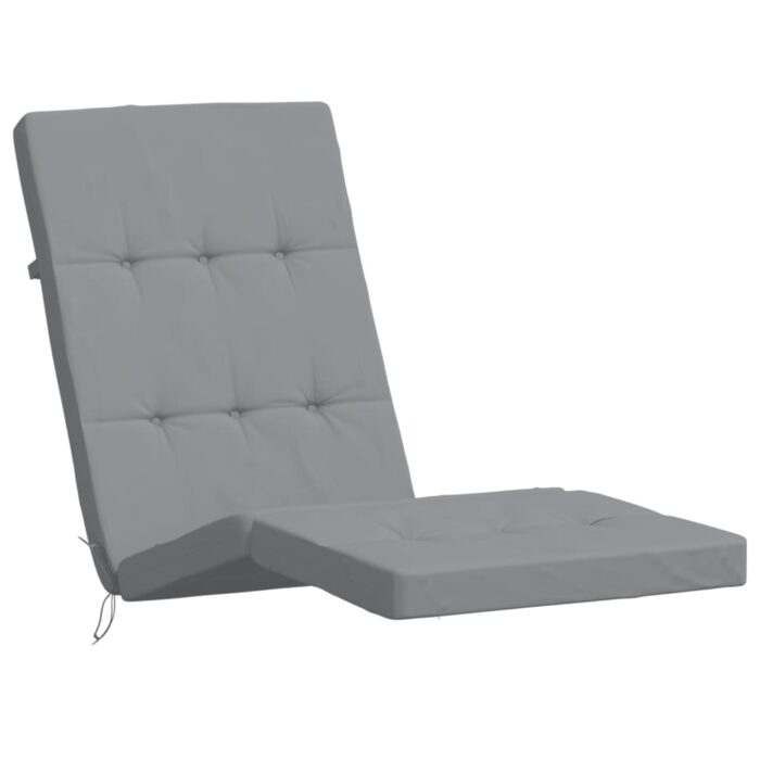 Coussins de chaise longue lot de 2 gris tissu oxford – Image 2