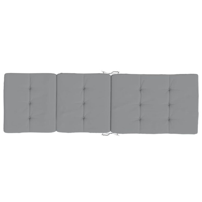 Coussins de chaise longue lot de 2 gris tissu oxford – Image 3
