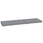 Coussins de chaise longue lot de 2 gris tissu oxford – Image 4