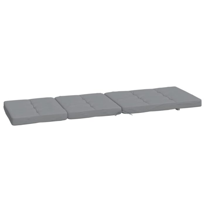 Coussins de chaise longue lot de 2 gris tissu oxford – Image 4