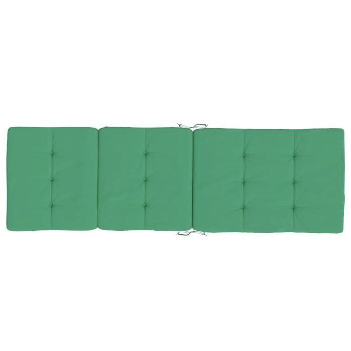Coussins de chaise longue lot de 2 vert tissu oxford – Image 3