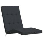 Coussins de chaise longue lot de 2 noir tissu oxford – Image 2