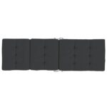 Coussins de chaise longue lot de 2 noir tissu oxford – Image 3