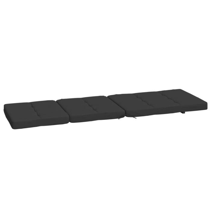 Coussins de chaise longue lot de 2 noir tissu oxford – Image 4