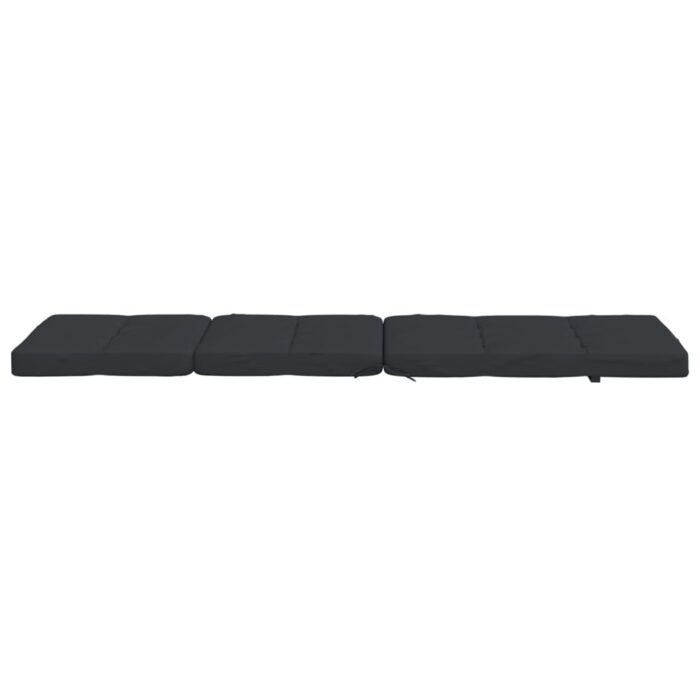 Coussins de chaise longue lot de 2 noir tissu oxford – Image 6
