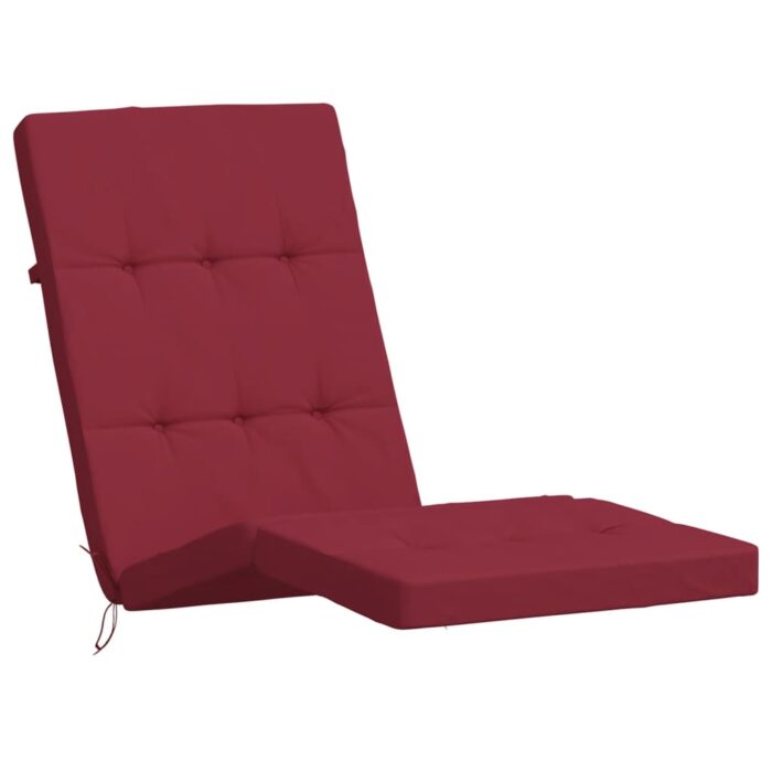 Coussins de chaise longue lot de 2 rouge bordeaux tissu oxford – Image 2