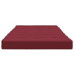 Coussins de chaise longue lot de 2 rouge bordeaux tissu oxford – Image 5