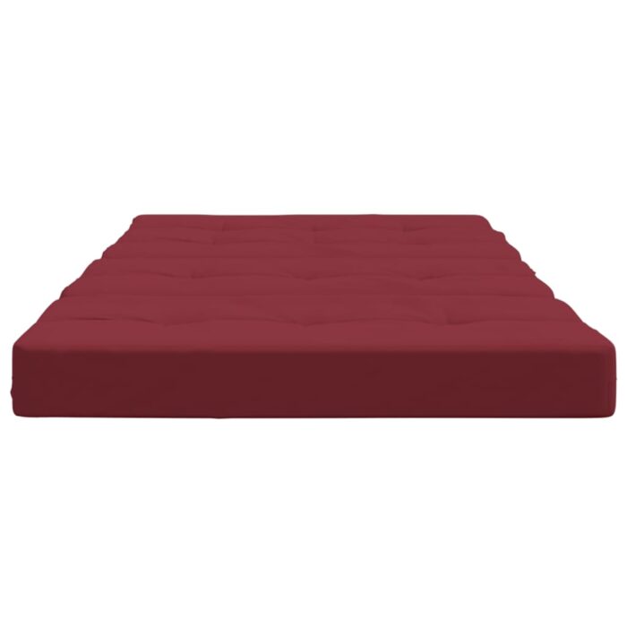 Coussins de chaise longue lot de 2 rouge bordeaux tissu oxford – Image 5