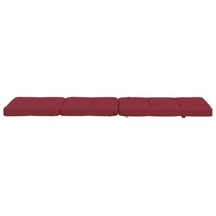 Coussins de chaise longue lot de 2 rouge bordeaux tissu oxford – Image 6